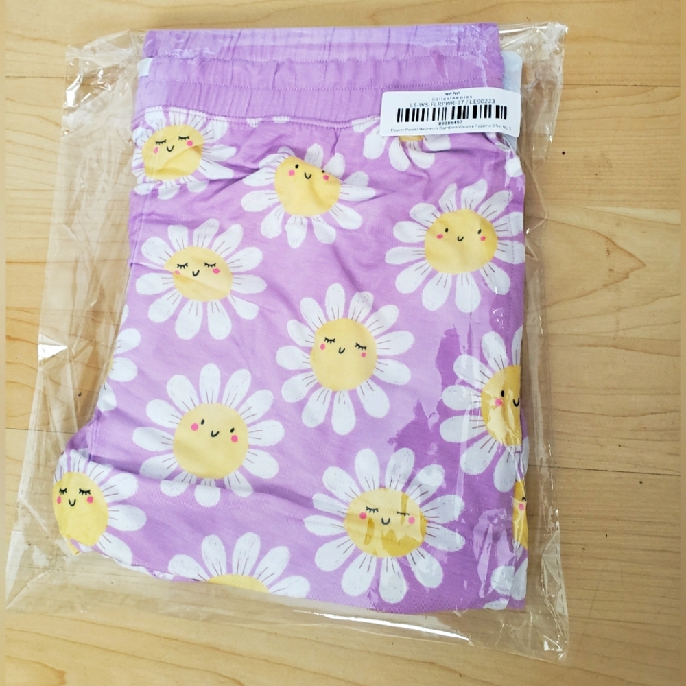 Little sleepies womens shorts - Flower Power Sm